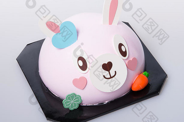 背景是蛋糕还是复活节兔子蛋糕