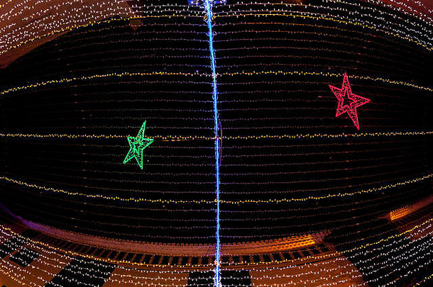 圣诞节星形的灯三克里斯托瓦尔拉古纳直辖市