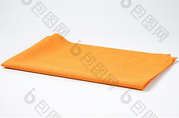 白色背景上的橙色桌布
