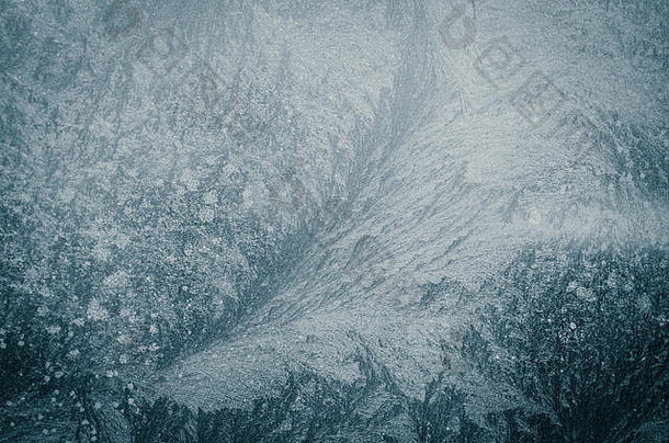 窗户上的抽象霜冻图案