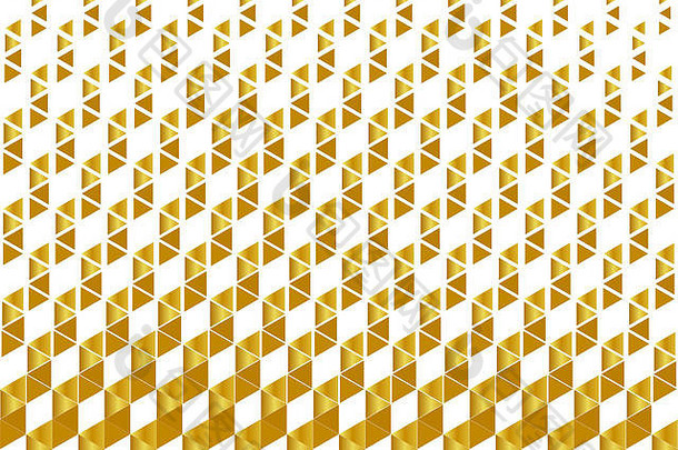摘要几何模式金属颜色风格梯度黄色的金螺旋条纹纹理白色背景三角形大小