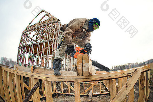 工人汽油减少木砖建筑网站framehouse