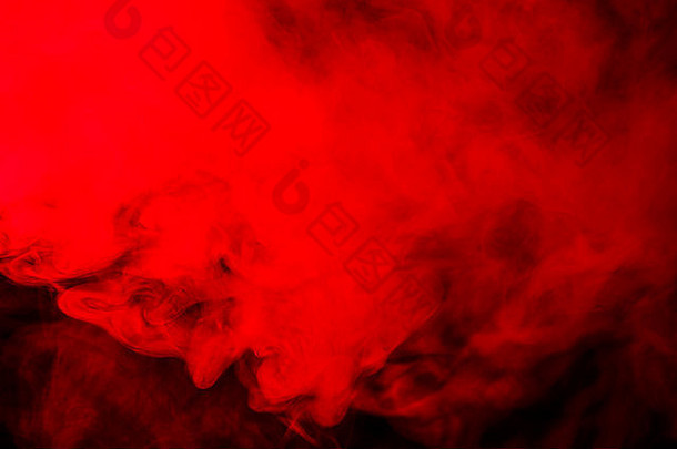 摘要红橙色水烟烟黑色的背景拍摄过来这里过滤器纹理设计元素