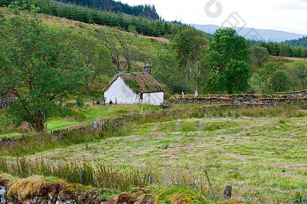 苏格兰高地的小屋