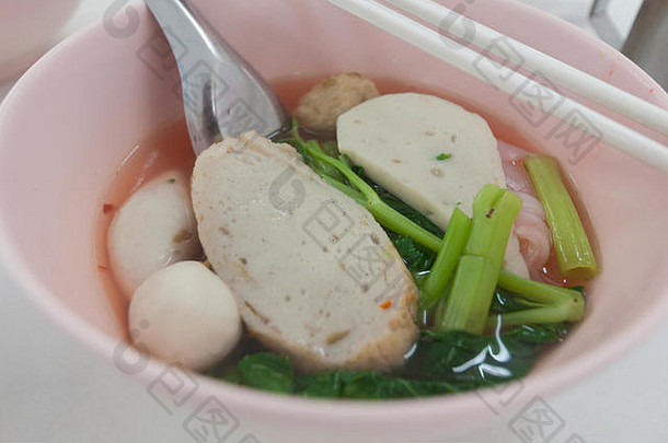 泰国鱼丸面汤