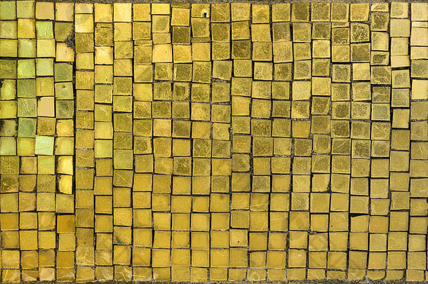 纹理小广场马赛克金黄色的陶瓷瓷砖