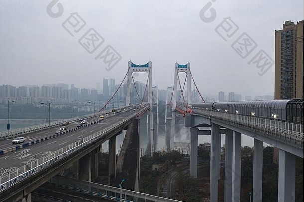 空中无人机拍摄立交桥高速公路鄂公岩桥中国人桥<strong>重庆</strong>中国