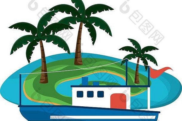 热带岛船船图标