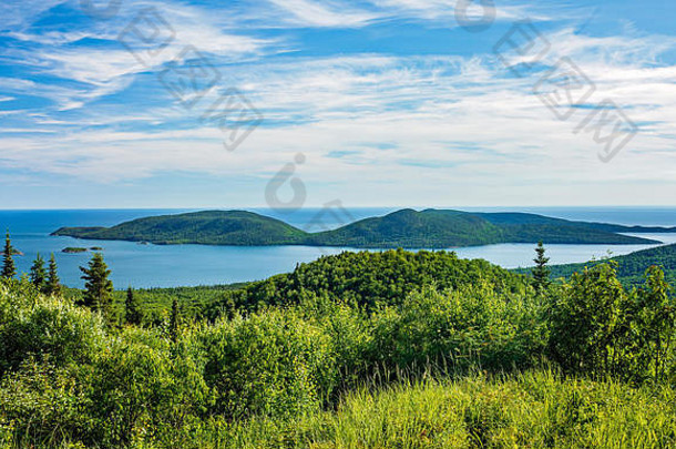 风景优美的视图图片岛湖优越的忽视奈伊省公园安大略加拿大
