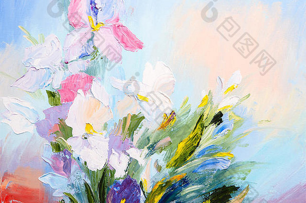 花卉油画、抽象艺术品