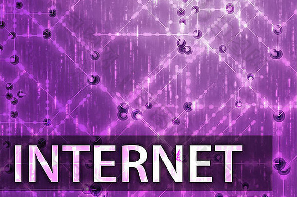 互联网插图显示信息结构连接