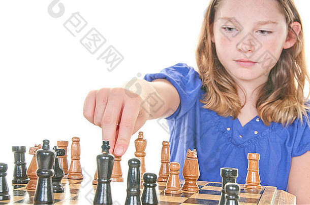 孩子们玩游戏国际象棋