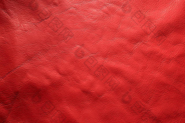 意大利原装红色皮革背景。时装设计师