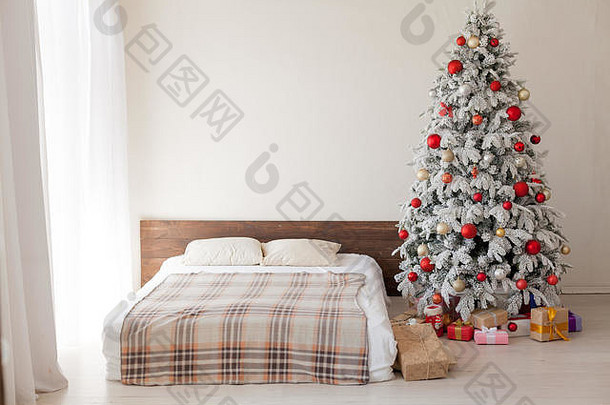 卧室<strong>圣诞</strong>礼物新年假期树