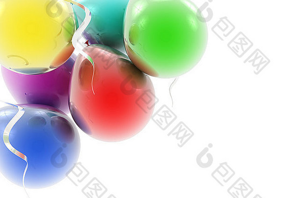 色彩斑斓的气球背景