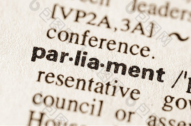 词典中“议会”一词的定义