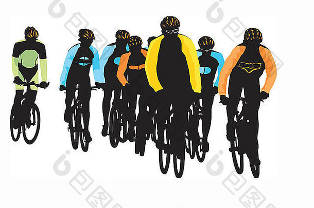集团骑自行车插图