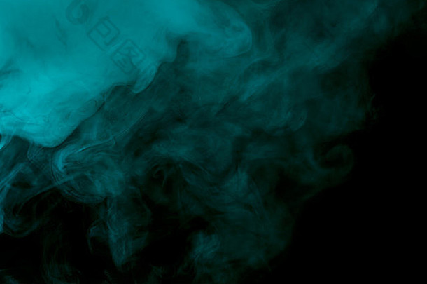 摘要海蓝宝石水烟烟黑色的背景拍摄过来这里过滤器纹理设计元素