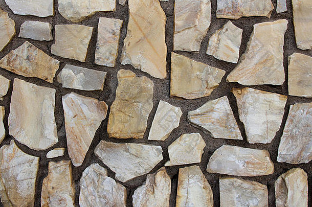 石头砌筑<strong>墙</strong>纹理背景横幅不规则的模式石头纹理背景细节沙子石头纹理自然板岩石头