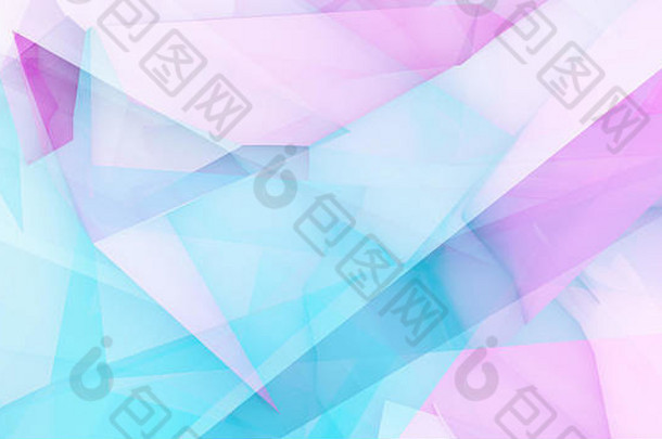 蓝紫色水晶多边形抽象营销背景