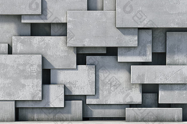 混凝土三维渲染的抽象背景