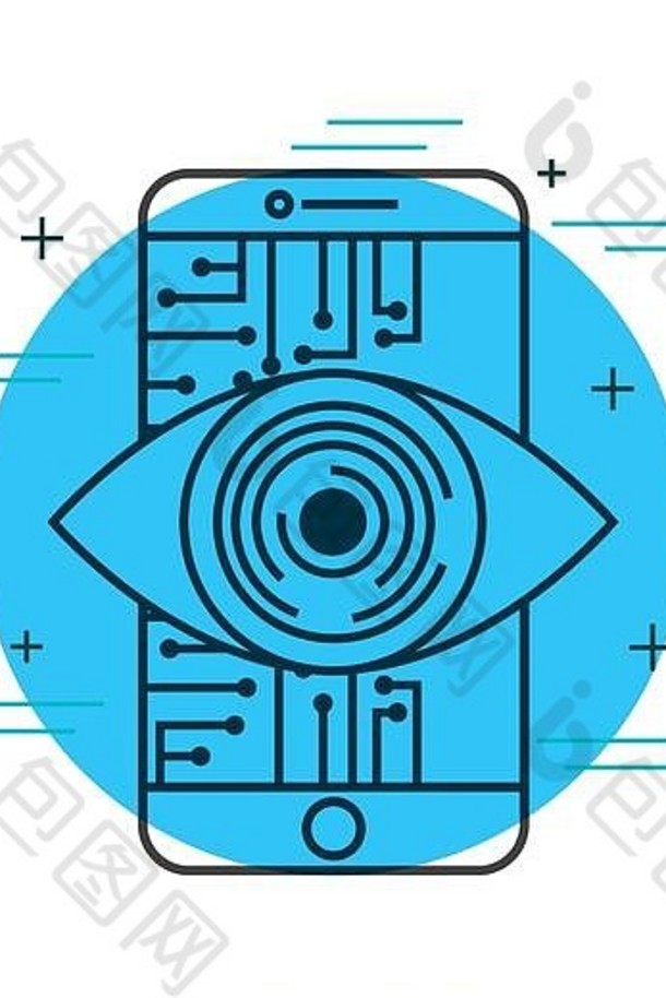 智能手机眼睛情报技术数字