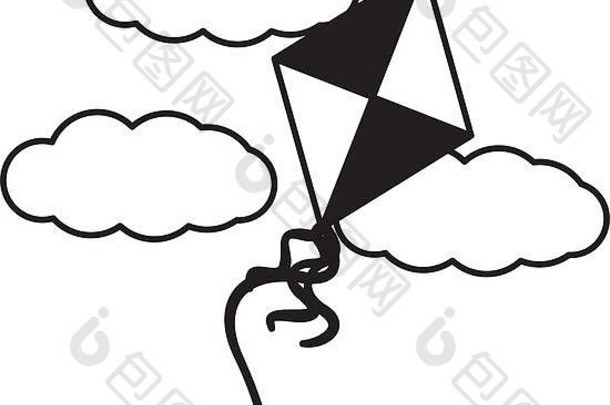 玩具风筝飞行天空云