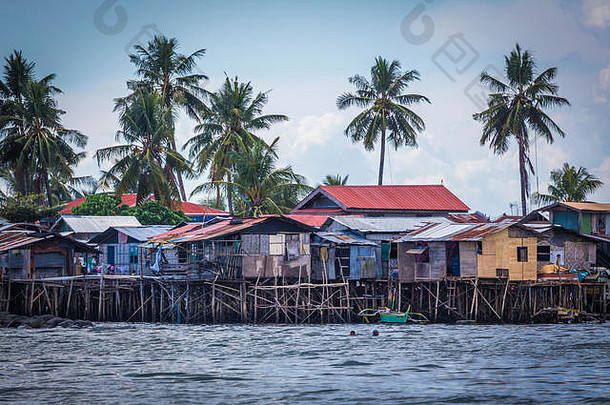 贫民窟大小镇达沃棉兰老岛菲律宾