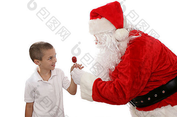 圣诞老人和一个孩子