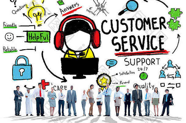客户服务支持服务帮助指南概念