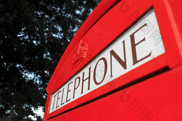 Vitage红色电话亭英国英格兰洛顿风格