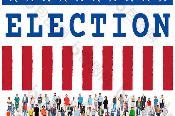 选举投票民主公投图形概念