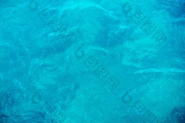 海蓝色海水照片用作背景
