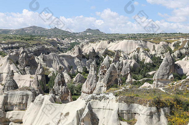 土耳其卡帕多西亚Goreme镇的岩层