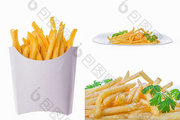 法国薯条图片照片白色背景