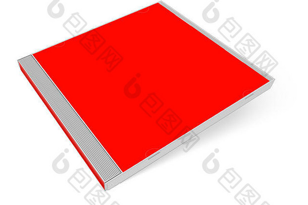 红色空白cd盒-放上你自己的设计！