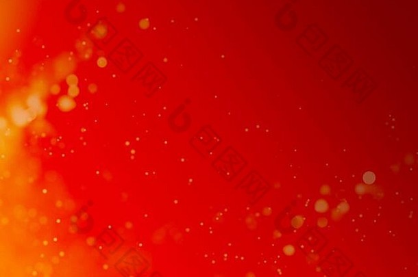 优雅抽象闪亮的金色波克粒子，红色渐变背景。用于横幅、宣传册、问候和邀请卡。