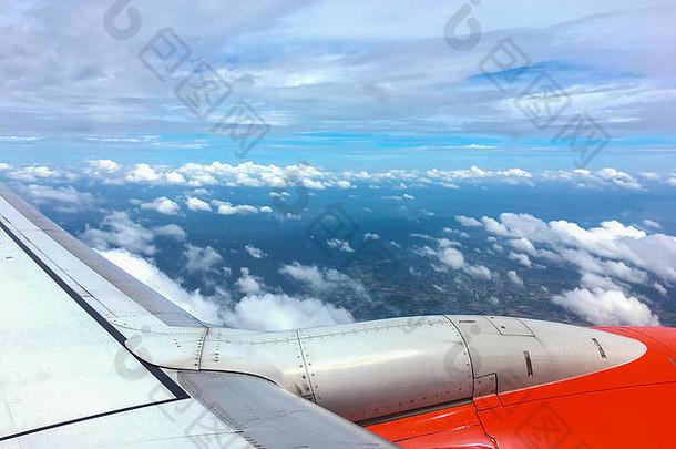 翼飞机图片添加文本消息框架网站旅行概念