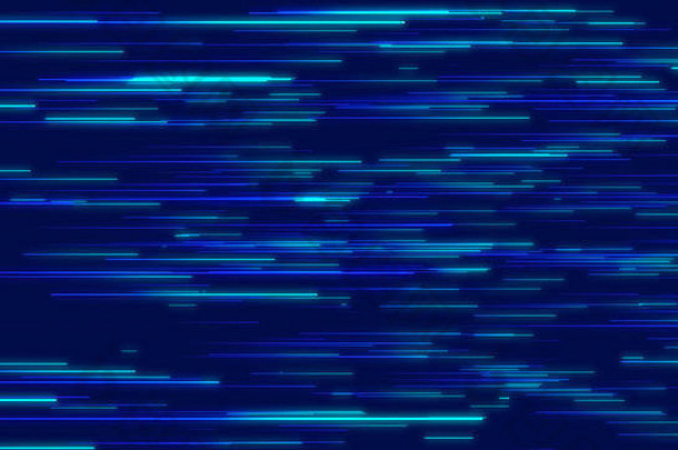 蓝色的摘要径向行几何背景数据流爆炸明星光学纤维运动效果背景