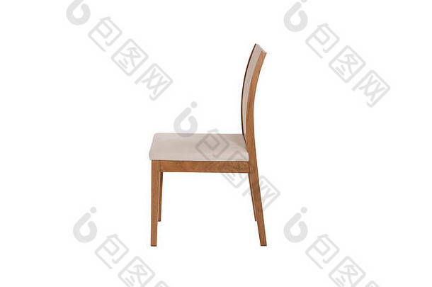 木椅。白色背景的物体