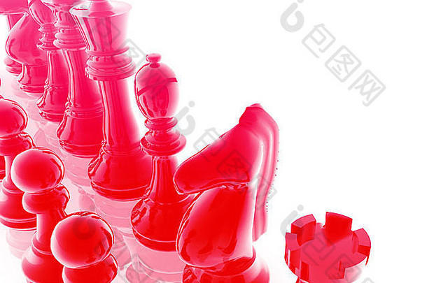 国际象棋棋盘插图光泽铬金属风格