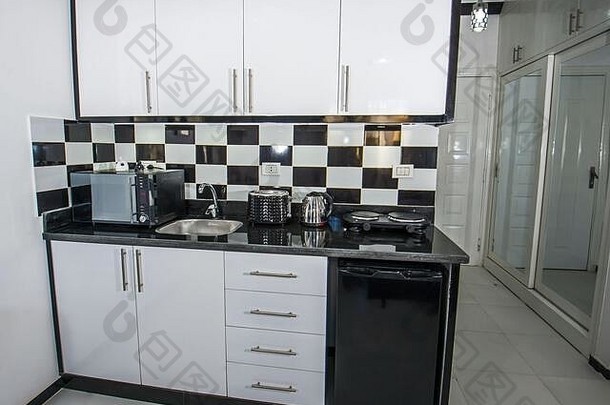室内设计装饰显示现代厨房电器奢侈品公寓展厅