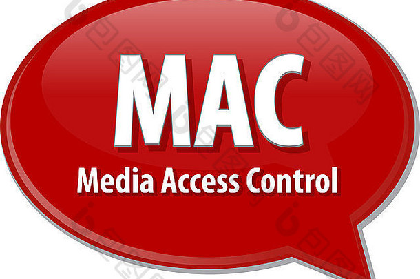 演讲泡沫插图信息技术首字母缩写缩写术语定义Mac媒体访问控制