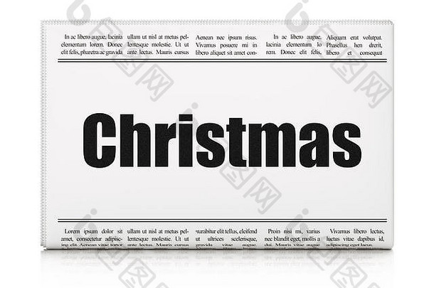 节日概念：报纸标题圣诞节