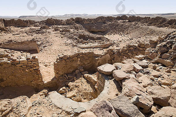 墙房间住宅daydamus罗马堡东部沙漠埃及北非洲