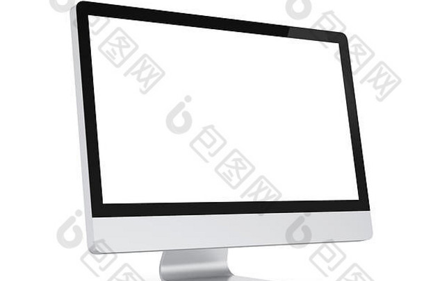 隔离空白白屏的计算机显示器
