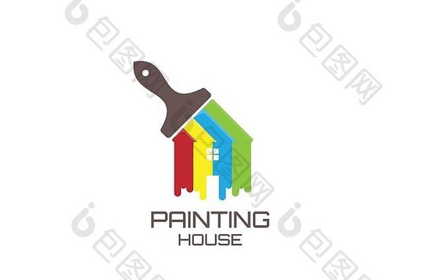 房子艺术颜色标志