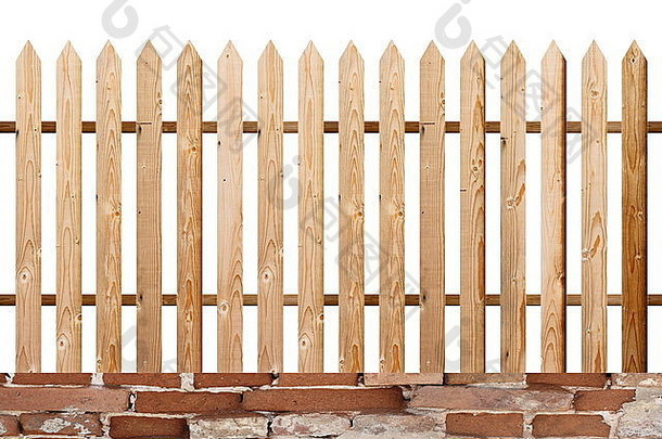 杉木简易隔离栅栏，由木板制成，乡村风格