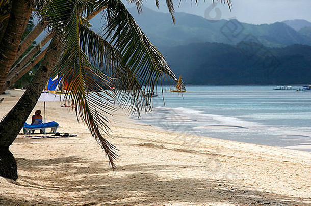 白色海滩。菲律宾。博罗凯