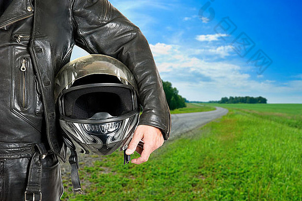 摩托车骑摩托车的人头盔特写镜头路